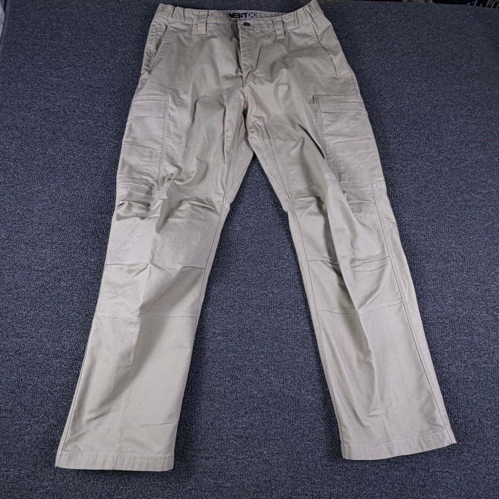 Vertx Pants Mens 36x32 Tactical Cargo Khaki Inset Pockets Stretch EUC